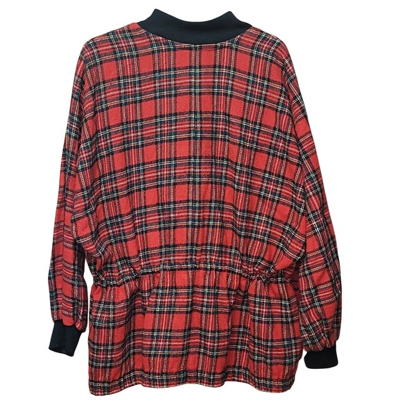 Vintage Karen‎ Kane Womens L Plaid Jacket Wool Blend Fall Winter Boho Hiking Y2K - Picture 5 of 10